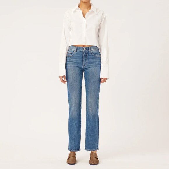 DL1961 Patti Straight High Rise Vintage 31" Jeans in Driggs Wash size 27 - Picture 1 of 8